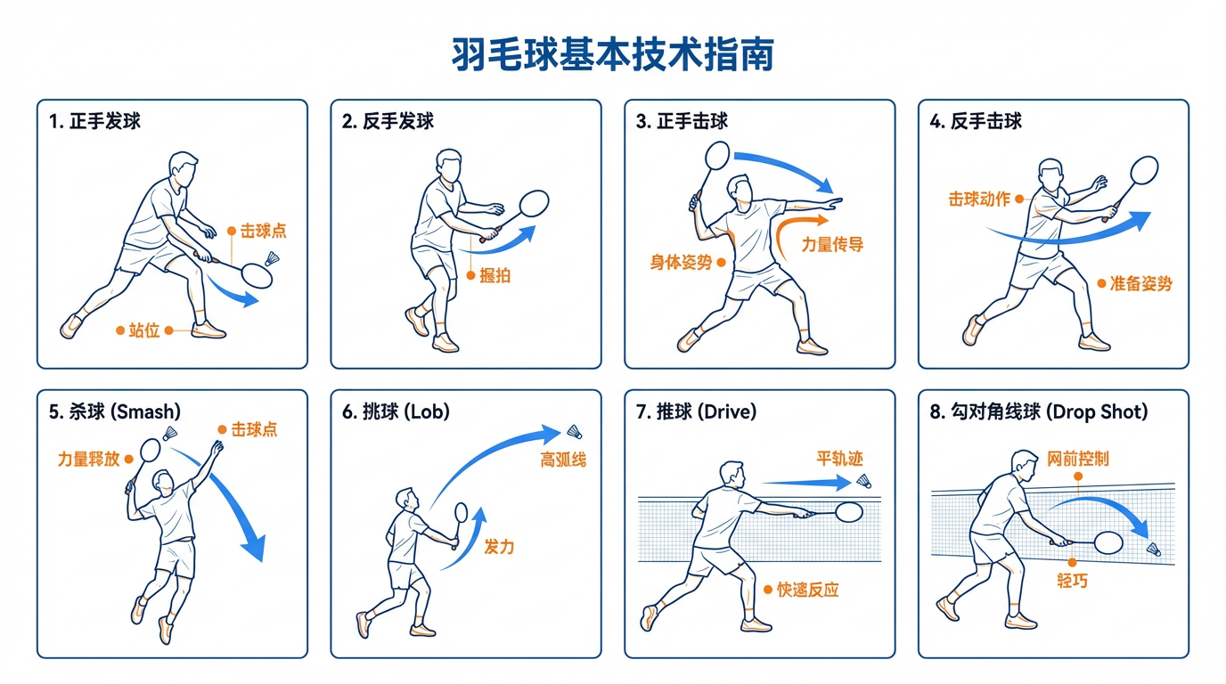 羽毛球动作规范